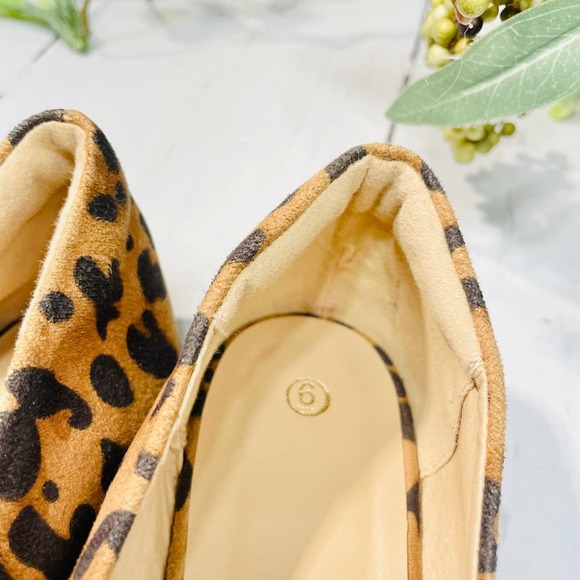 NWT Tan and Black Leopard Ballet Flats - Size 6 - Picture 4 of 10